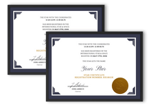 Load image into Gallery viewer, name a binary star system classic certificates nightblue